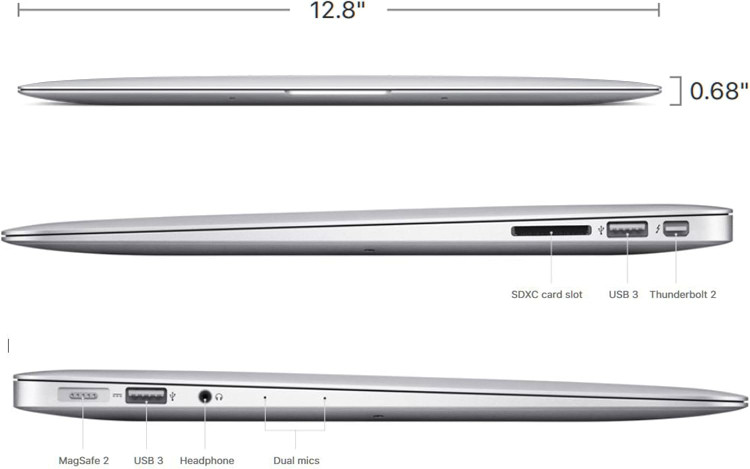 لپ تاپ اپل مکبوک ایر Macbook Air 13 - 2018 /Core i5/8/128/Intel/13in