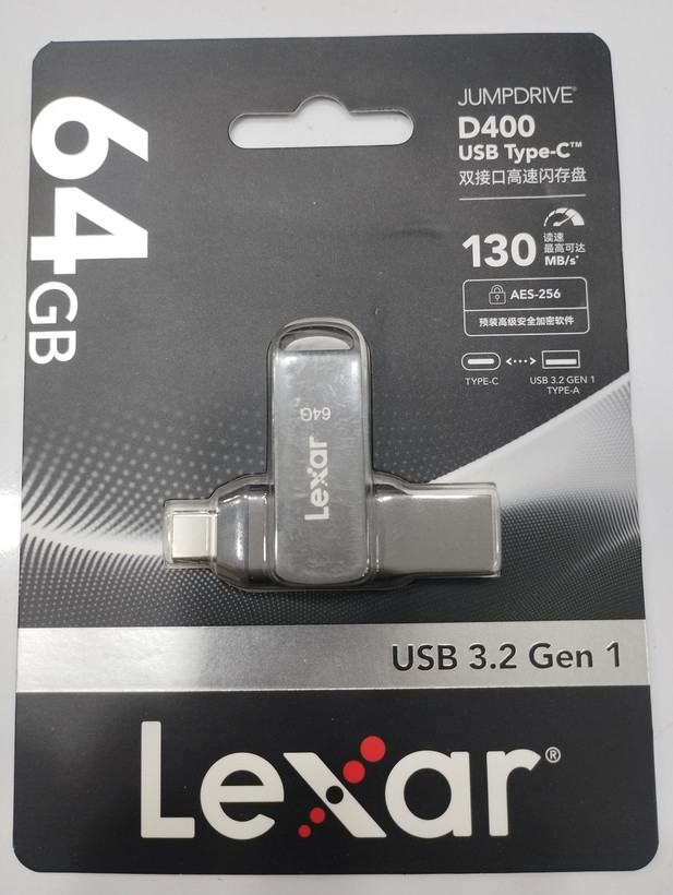 فلش مموری لکسار Lexar مدل D400 ظرفیت 64 گیگابایت USB 3.2