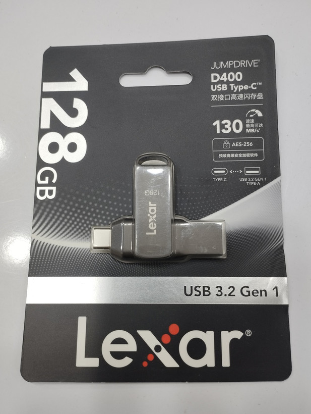 فلش مموری لکسار Lexar مدل D400 ظرفیت 128 گیگابایت USB 3.2